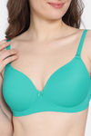 Zivame Beautiful Basics Padded Non Wired 3/4th Coverage Backless Bra - Spectra Green — thumbnail 4